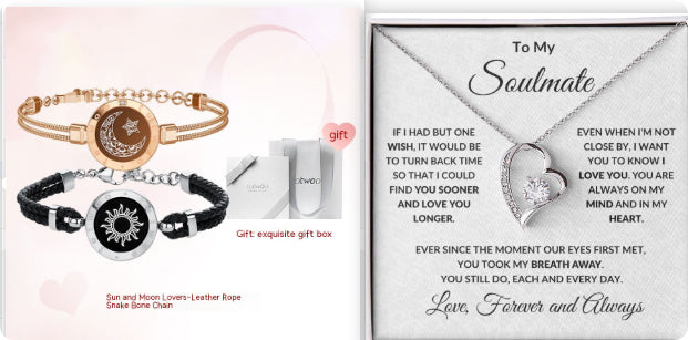 Couple Leather Rope Snake Bone Induction Interactive Bracelet